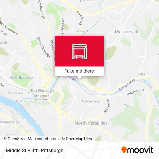 Mapa de Middle St + 4th