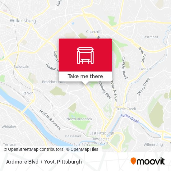 Ardmore Blvd + Yost map