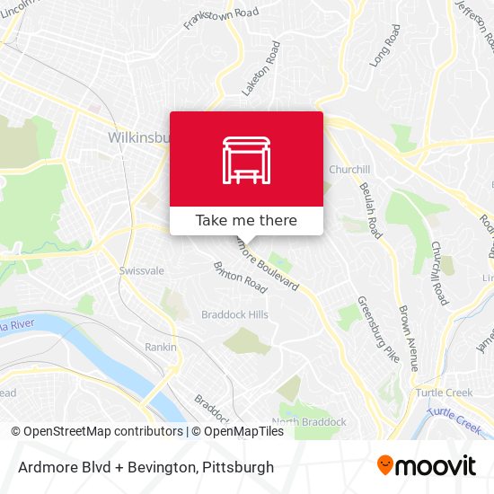 Ardmore Blvd + Bevington map