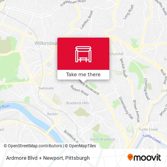 Ardmore Blvd + Newport map