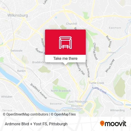Mapa de Ardmore Blvd + Yost FS