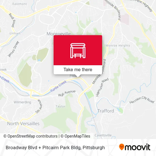 Mapa de Broadway Blvd + Pitcairn Park Bldg