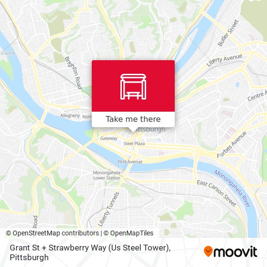 Grant St + Strawberry Way (Us Steel Tower) map