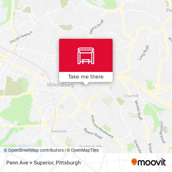 Penn Ave + Superior map