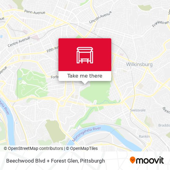 Beechwood Blvd + Forest Glen map