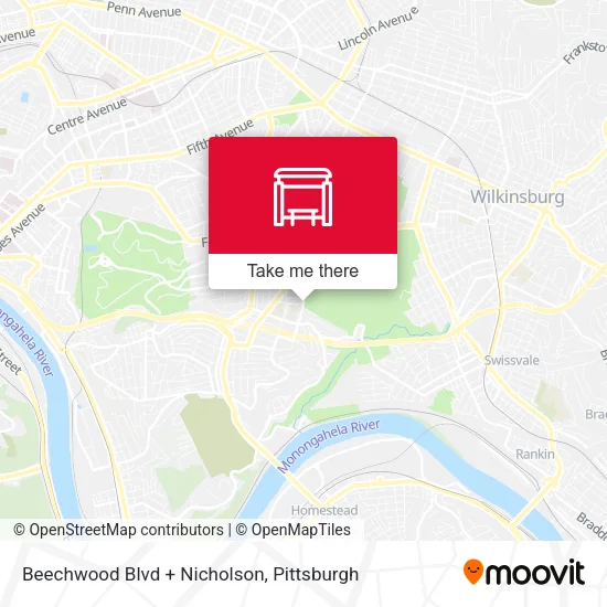 Mapa de Beechwood Blvd + Nicholson
