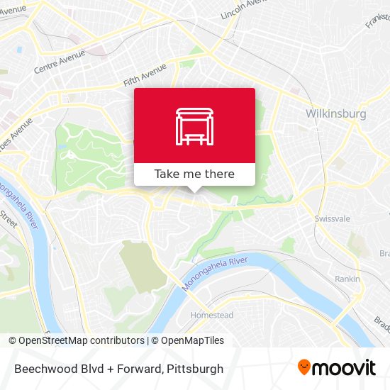 Beechwood Blvd + Forward map