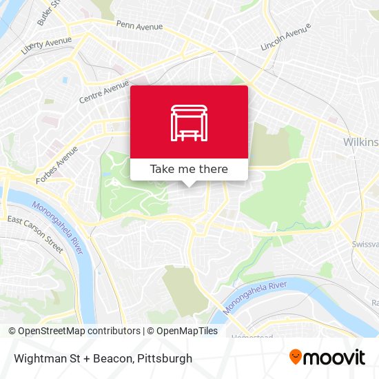 Wightman St + Beacon map