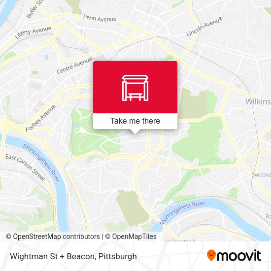 Mapa de Wightman St + Beacon