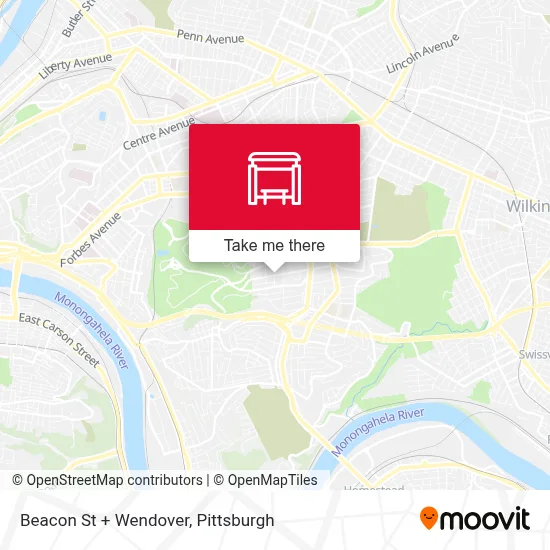 Beacon St + Wendover map