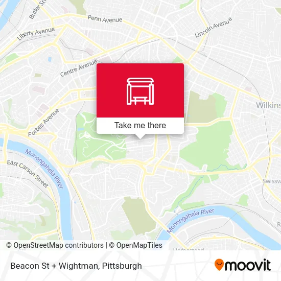 Mapa de Beacon St + Wightman