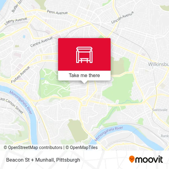 Beacon St + Munhall map