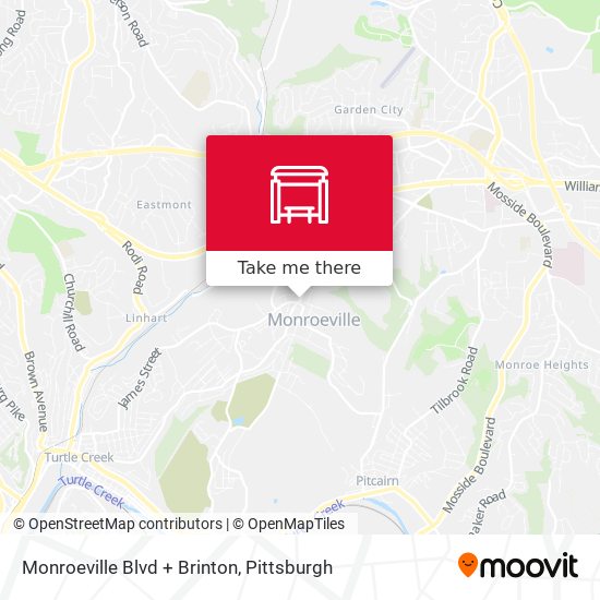 Monroeville Blvd + Brinton map