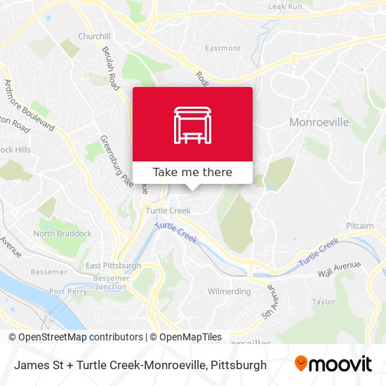 Mapa de James St + Turtle Creek-Monroeville