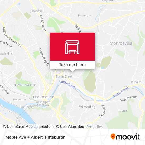 Mapa de Maple Ave + Albert