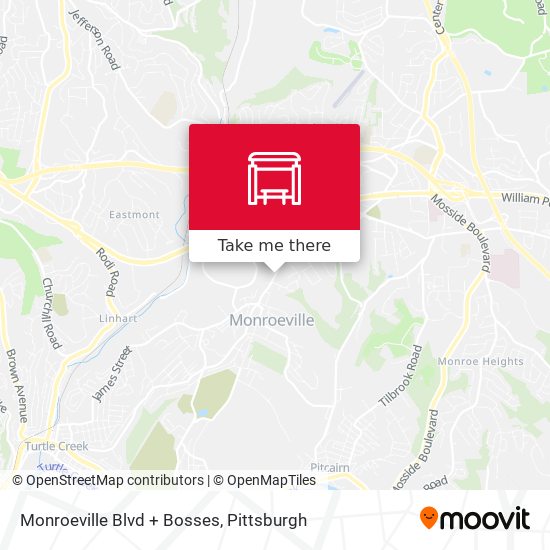 Monroeville Blvd + Bosses map