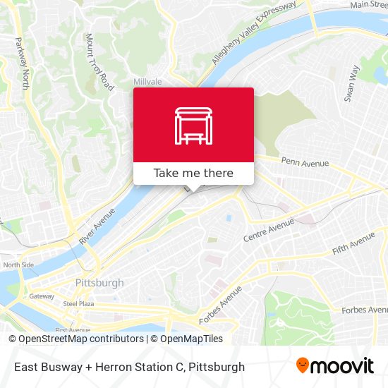 Mapa de East Busway + Herron Station C