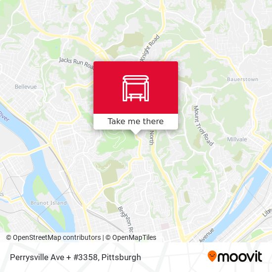 Perrysville Ave + #3358 map