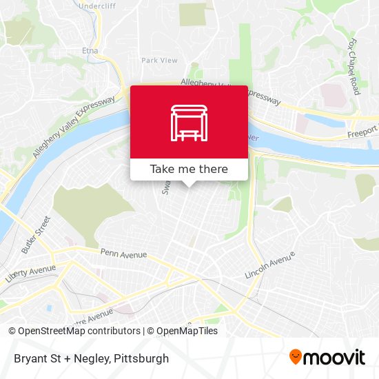 Mapa de Bryant St + Negley
