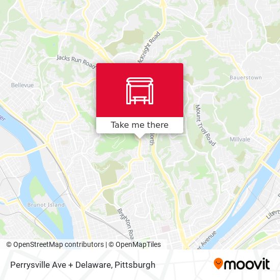 Mapa de Perrysville Ave + Delaware