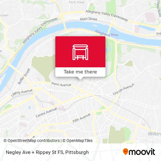 Negley Ave + Rippey St FS map