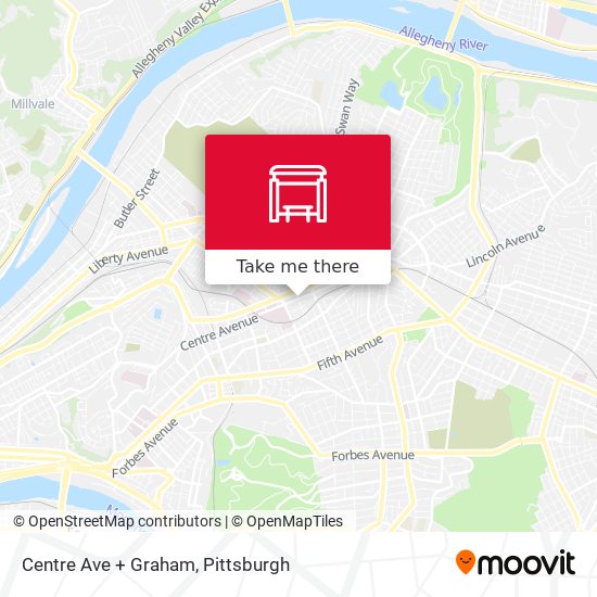 Centre Ave + Graham map