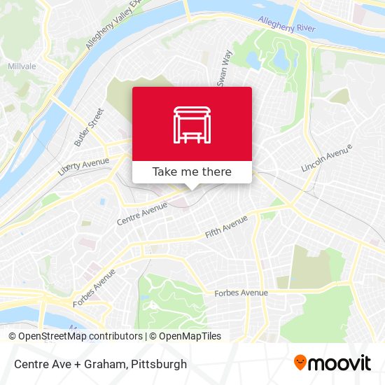 Centre Ave + Graham map