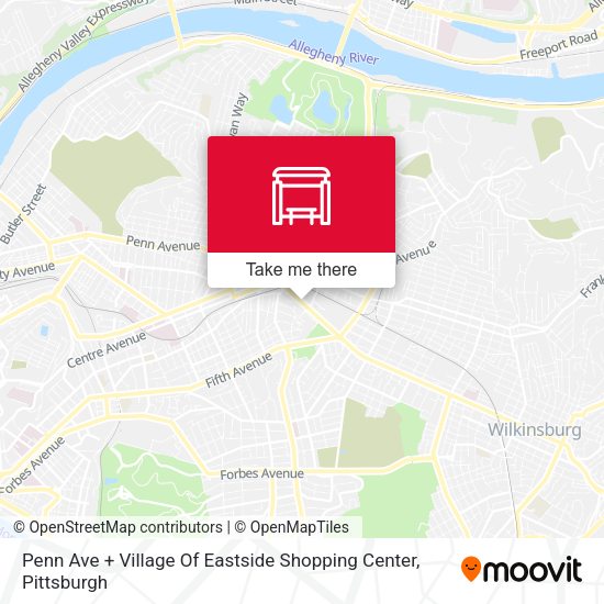 Mapa de Penn Ave + Village Of Eastside Shopping Center