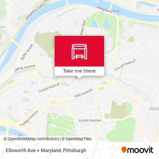 Mapa de Ellsworth Ave + Maryland