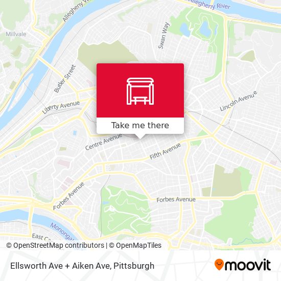 Ellsworth Ave + Aiken Ave map