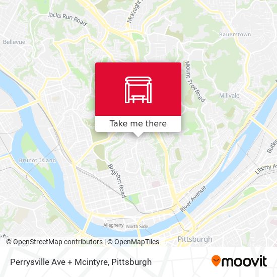Perrysville Ave + Mcintyre map