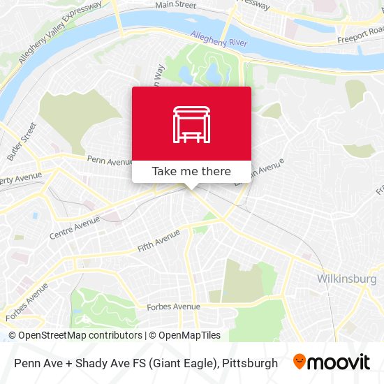 Penn Ave + Shady Ave FS (Giant Eagle) map