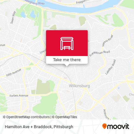 Mapa de Hamilton Ave + Braddock
