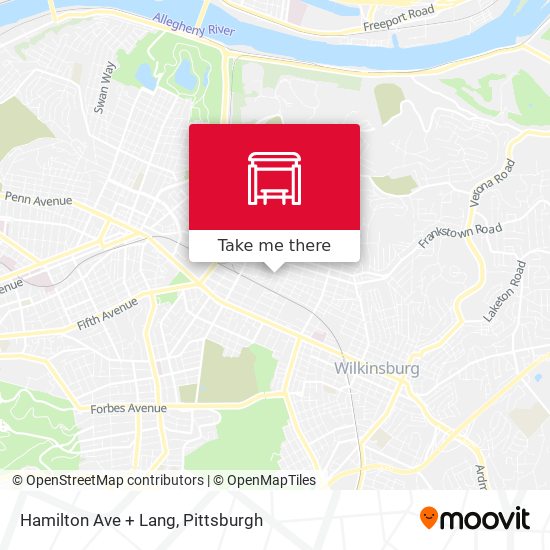 Hamilton Ave + Lang map