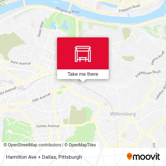 Hamilton Ave + Dallas map