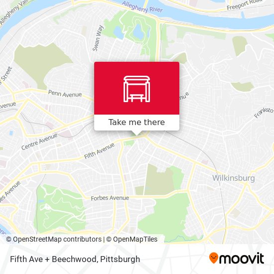 Fifth Ave + Beechwood map