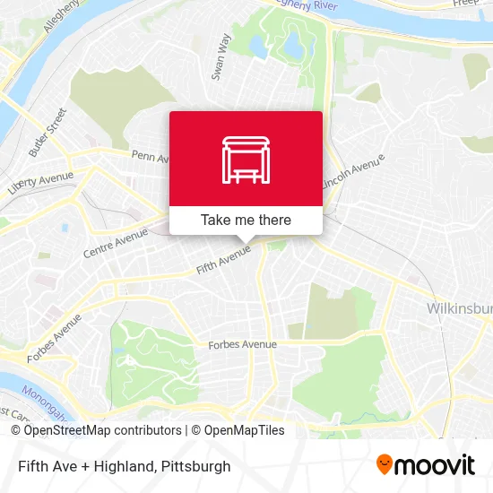 Fifth Ave + Highland map