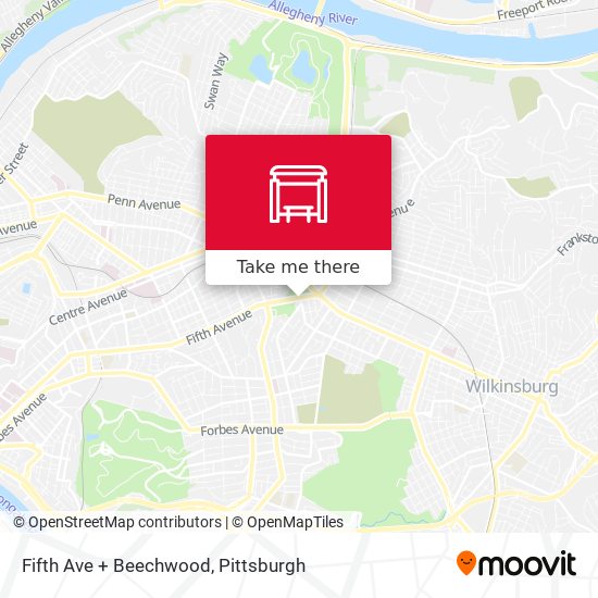 Fifth Ave + Beechwood map