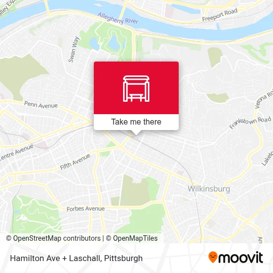 Hamilton Ave + Laschall map