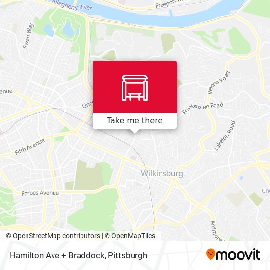 Hamilton Ave + Braddock map