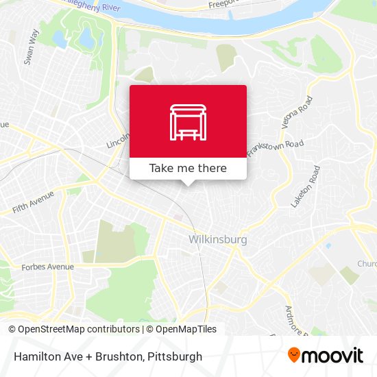 Mapa de Hamilton Ave + Brushton