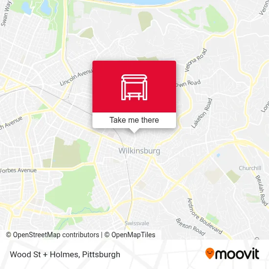 Wood St + Holmes map