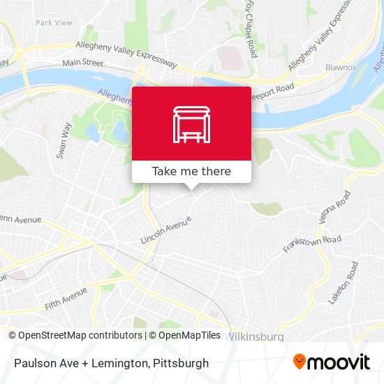 Mapa de Paulson Ave + Lemington