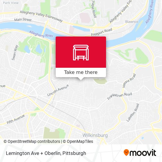Lemington Ave + Oberlin map