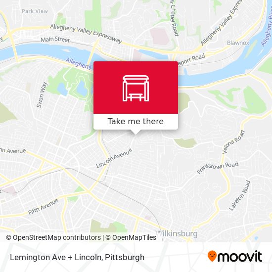 Mapa de Lemington Ave + Lincoln