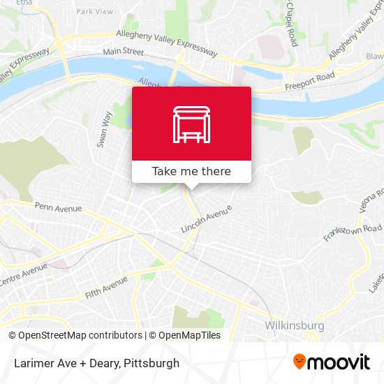 Larimer Ave + Deary map
