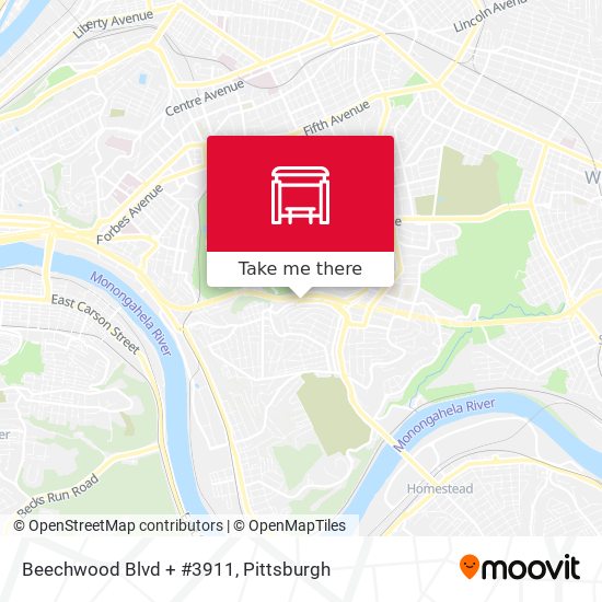 Beechwood Blvd + #3911 map