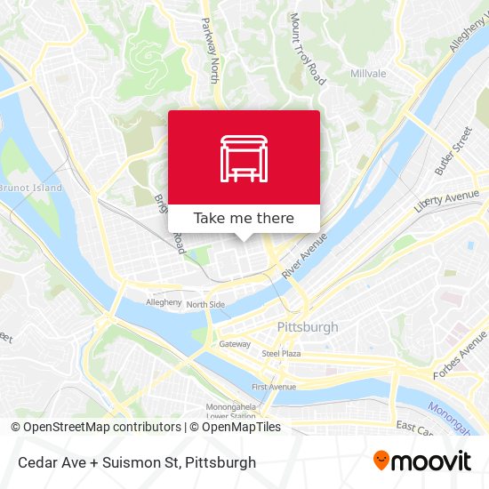 Mapa de Cedar Ave + Suismon St