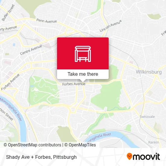 Shady Ave + Forbes map