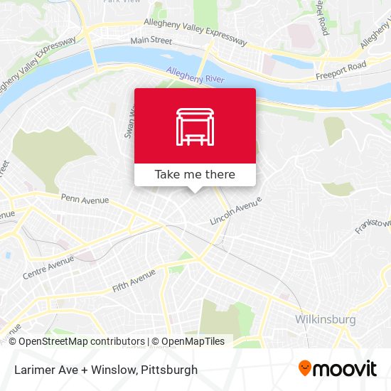 Larimer Ave + Winslow map